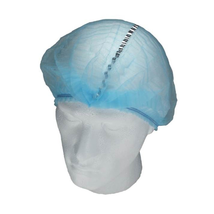 Disposable Bouffant Cap Accordion PP "Detectable" Blue Ø53cm (100 Units)