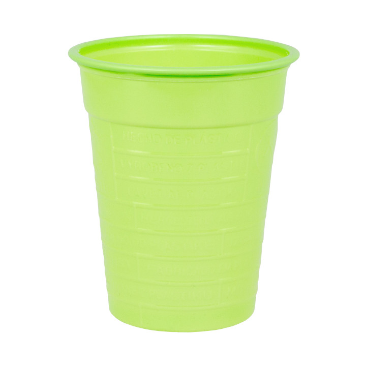 Plastic Cup PS Lime Green 200ml Ø7cm (1500 Units)