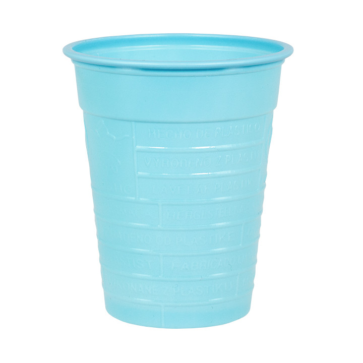 Plastic Cup PS Light Blue 200ml Ø7cm (50 Units) 