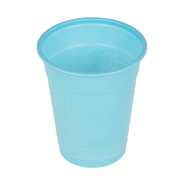 Plastic Cup PS Light Blue 200ml Ø7cm (50 Units) 