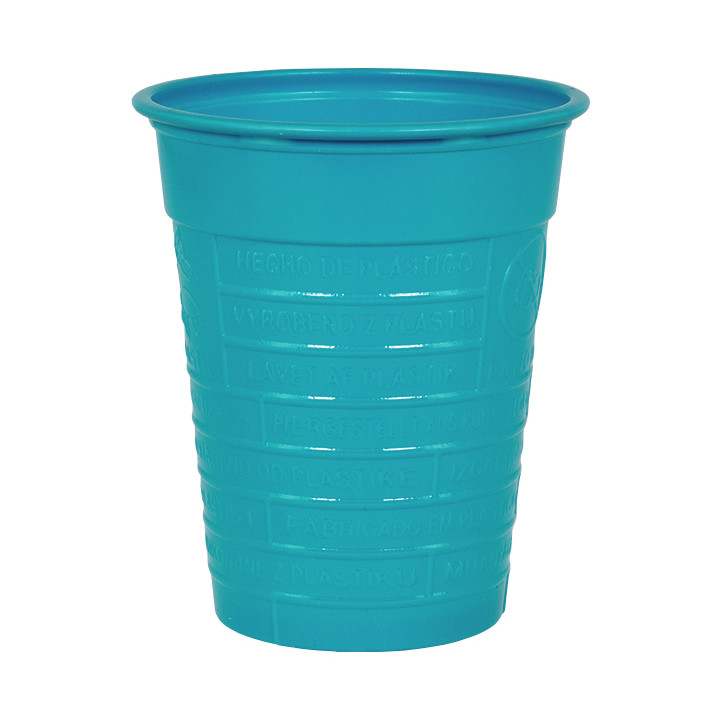 Plastic Cup PS Turquoise 200ml Ø7cm (50 Units) 
