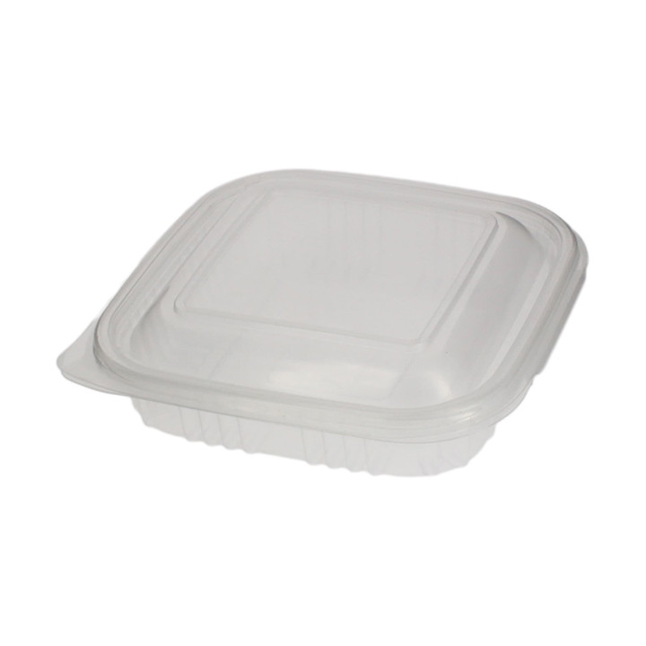 Plastic Hinged Deli Container Microwavable PP Square Shape 250ml (900 Units)