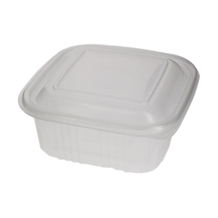 Plastic Hinged Deli Container Microwavable PP Square Shape 500ml (600 Units)
