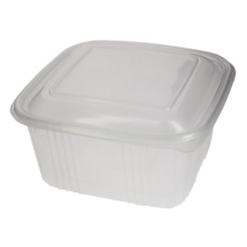 Plastic Hinged Deli Container Microwavable PP Square Shape 750ml (600 Units)