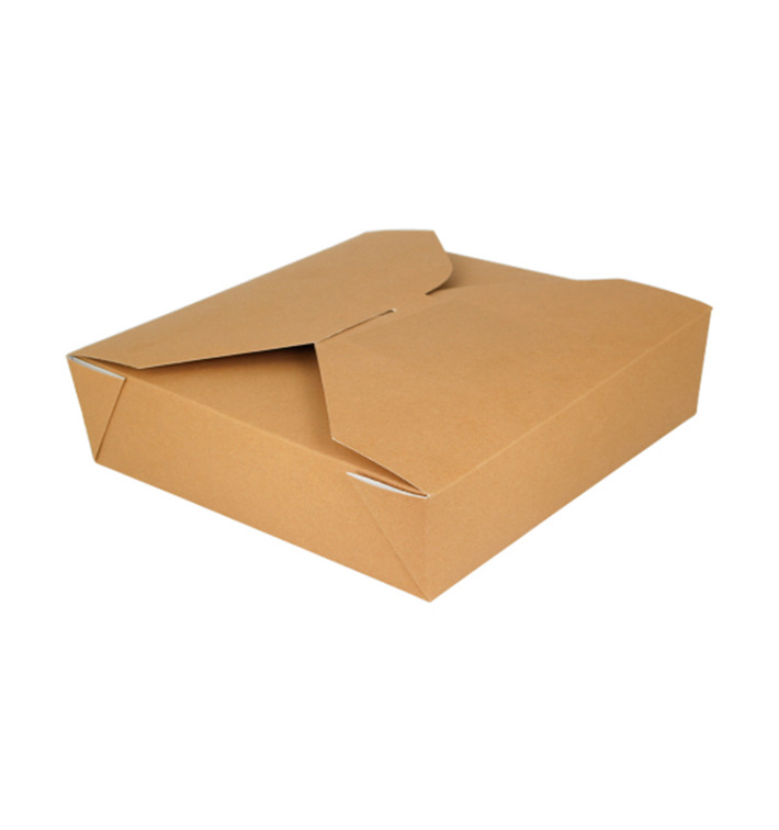 Paper Take-out Container "American" Natural 21,7x21,7x6cm 2910ml (140 Units) 