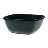 Plastic Bowl PET Black 1500ml 190x190x80mm (50 Units) 