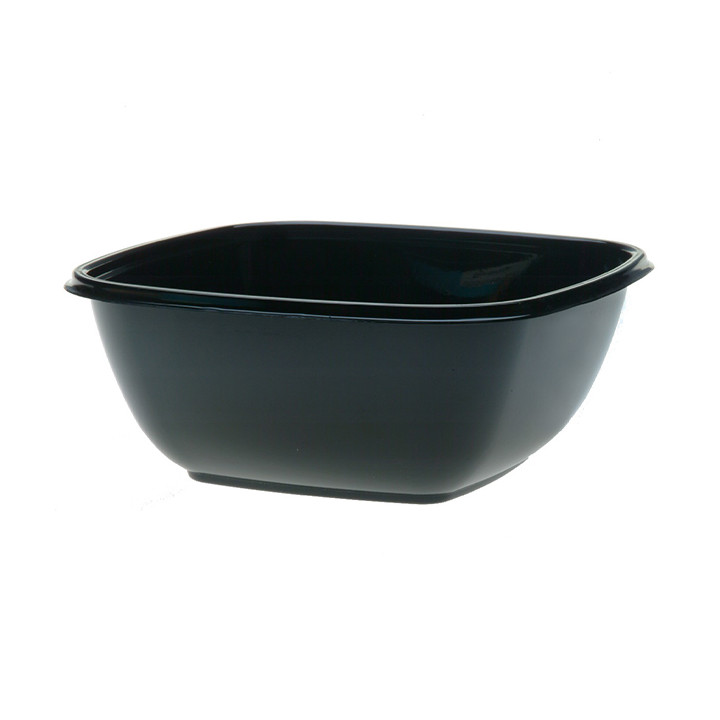 Plastic Bowl PET Black 1500ml 190x190x80mm (50 Units) 