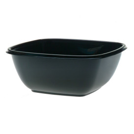 Plastic Bowl PET Black 1500ml 190x190x80mm (300 Units)