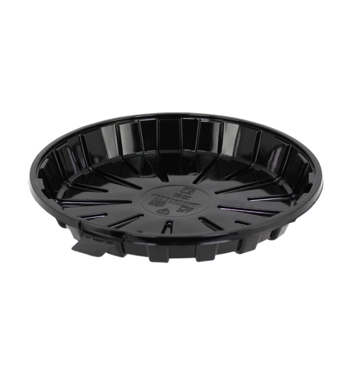 Cake Container APET Black Ø16cm (35 Units)