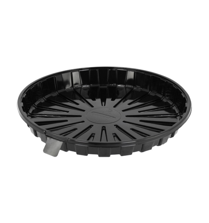 Cake Container APET Black Ø25,5cm (40 Units)