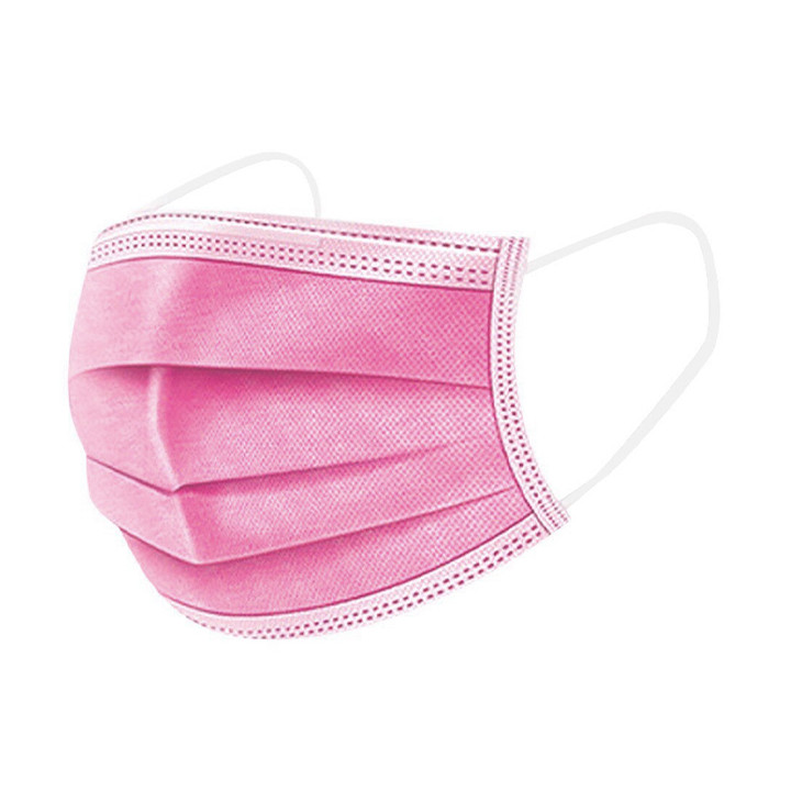 Disposable Surgical Mask Triple Layer Type I Pink (1000 Units)