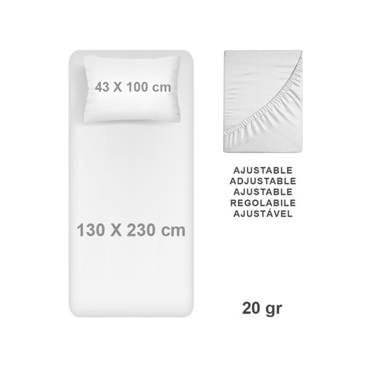 Kit Mattress Cover + PillowCase Non Woven 130x230cm (1 Unit) 