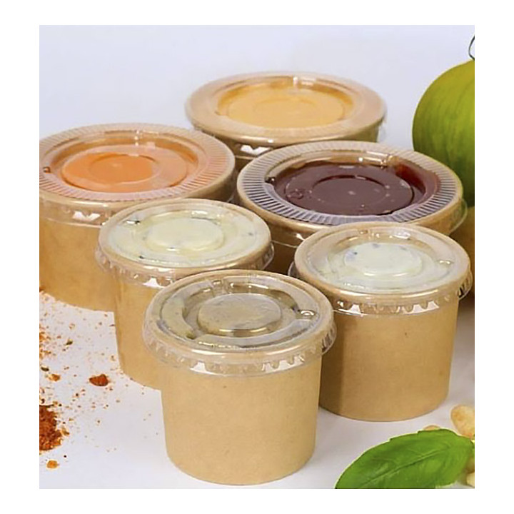 Kraft Cardboard Sauce Jar Soup Bowl 100ml Ø7,3cm (1000 Units)