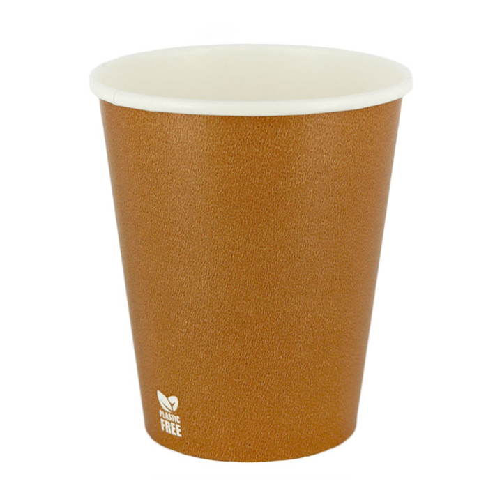 Plastic-Free Paper Cup 8 Oz/240ml "Caramel" Ø8cm (1.000 Units)