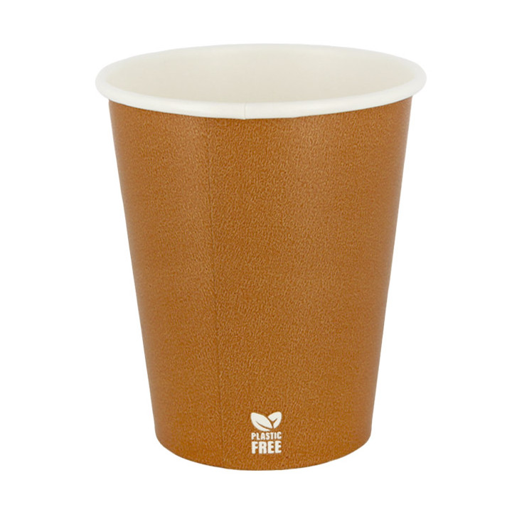 Plastic-Free Paper Cup 8 Oz/240ml "Caramel" Ø8cm (1.000 Units)