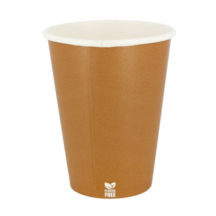 Plastic-Free Paper Cup 14 Oz/420ml "Caramel" Ø9cm (1.000 Units)