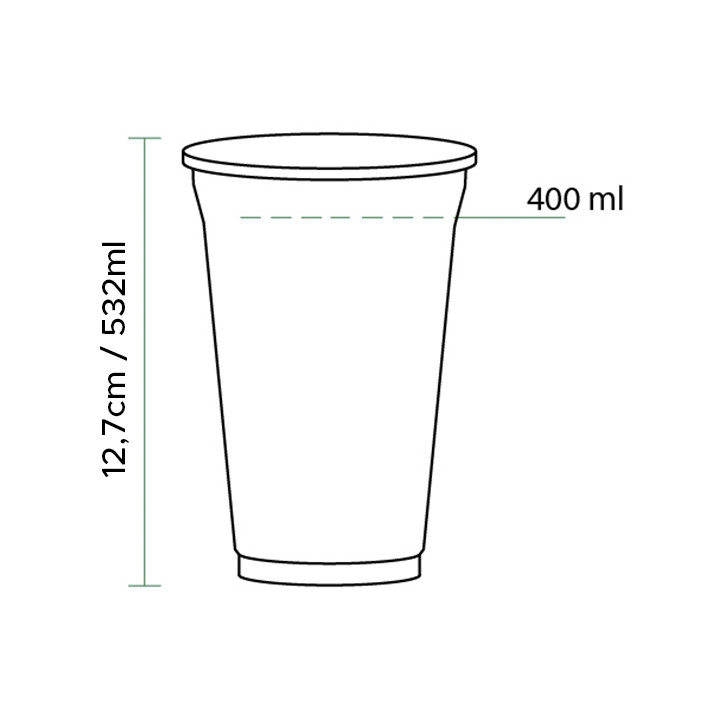 Plastic Cup PET 532 ml Ø9,5cm (800 Units)