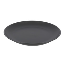 Reusable Plate Durable PP Mineral Antracite Ø23,5cm (54 Units)