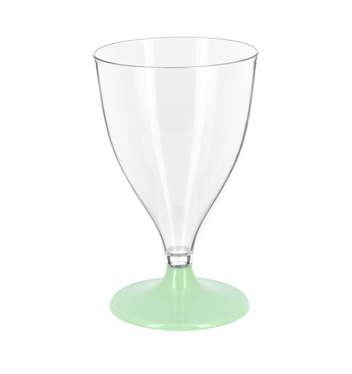 Reusable PS Cup Water/Wine Green Foot 200ml 2P (48 Units)