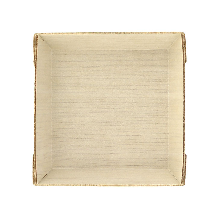 Wooden Mini Plate Square Shape 6x6x1,5cm (200 Units)