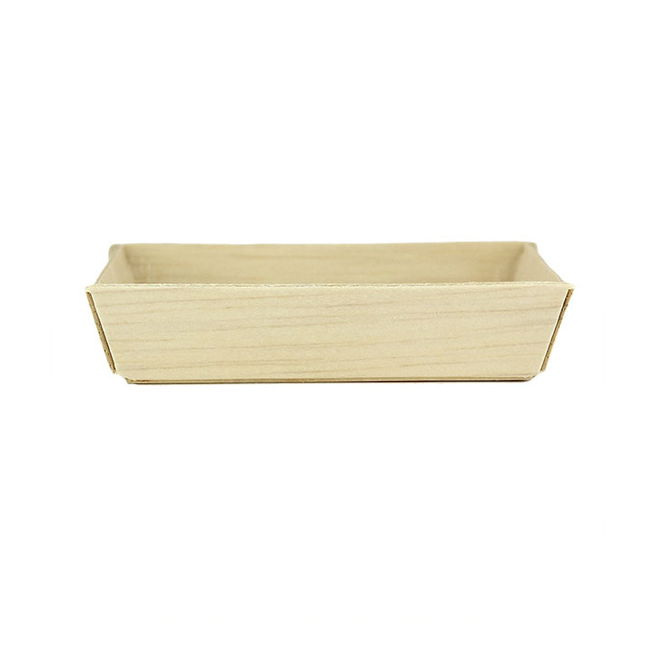 Wooden Mini Plate Square Shape 7x7x1,5cm (200 Units)