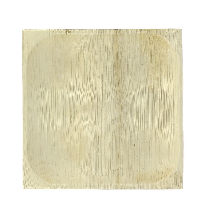 Palm Leaf Plate Square Shape 4C 20,5X20,5cm (10 Units)