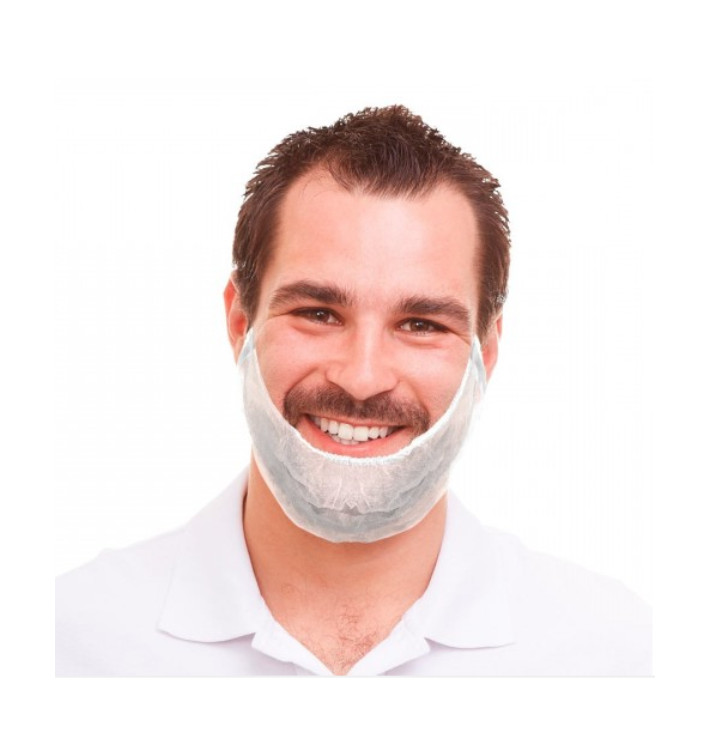 Disposable Beard Cover "TST" PP Accordion White (100 Units)