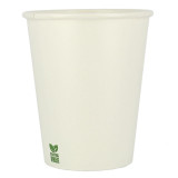 Plastic-Free Paper Cup 8 Oz/240ml White Ø8cm (50 Units)