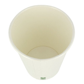 Plastic-Free Paper Cup 8 Oz/240ml White Ø8cm (50 Units)
