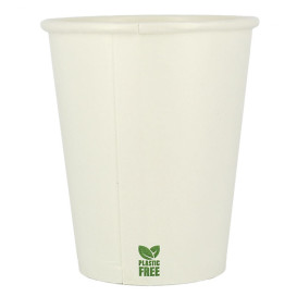Plastic-Free Paper Cup 8 Oz/240ml White Ø8cm (1.000 Units)