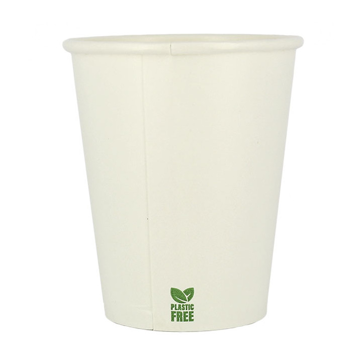 Plastic-Free Paper Cup 8 Oz/240ml White Ø8cm (1.000 Units)