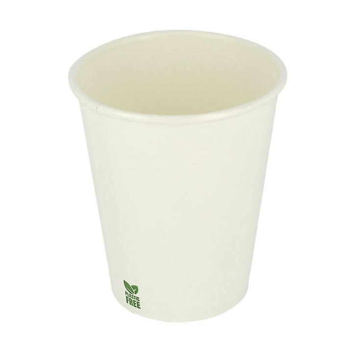 Plastic-Free Paper Cup 8 Oz/240ml White Ø8cm (1.000 Units)