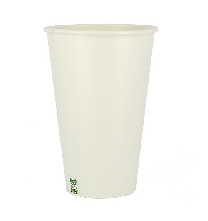 Plastic-Free Paper Cup 12 Oz/360ml White Ø8cm (50 Units)