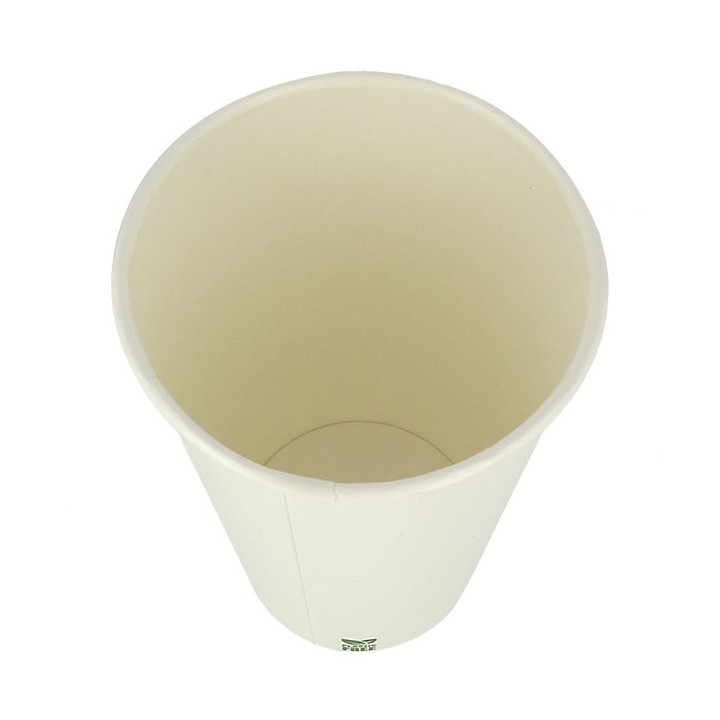 Plastic-Free Paper Cup 12 Oz/360ml White Ø8cm (50 Units)