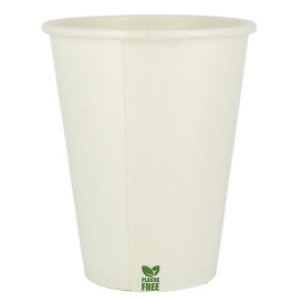 Plastic-Free Paper Cup 14 Oz/420ml White Ø9cm (50 Units)