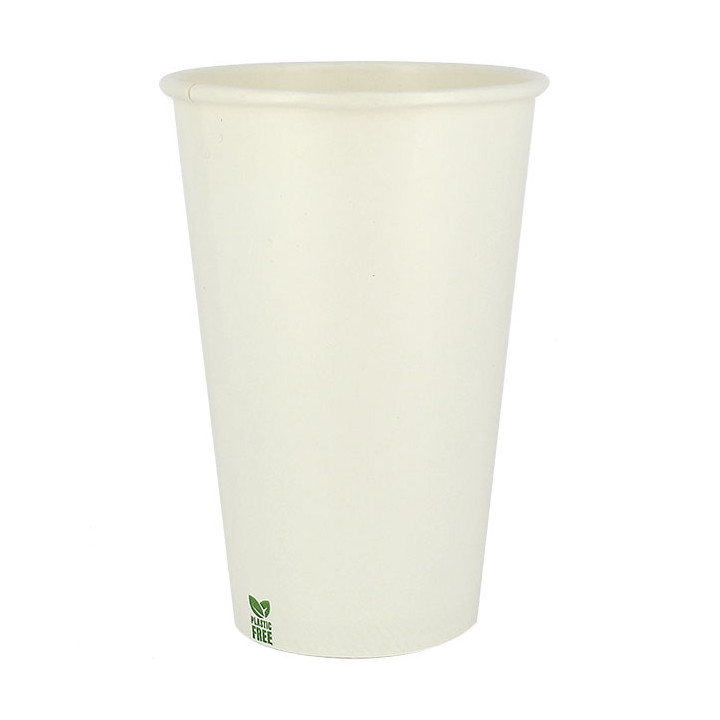 Plastic-Free Paper Cup 16 Oz/480ml White Ø9cm (1.000 Units)