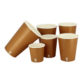 Plastic-Free Paper Cup 7 Oz/210ml "Caramel" Ø7cm (1.000 Units)