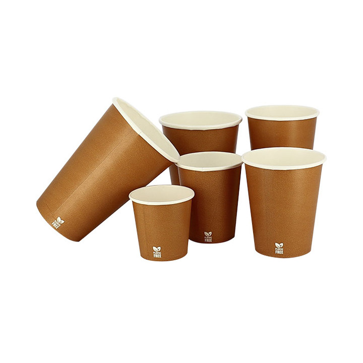 Plastic-Free Paper Cup 16 Oz/480ml "Caramel" Ø9cm (1.000 Units)