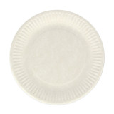 Paper Plate Biodegradable White 18 cm (100 Units)