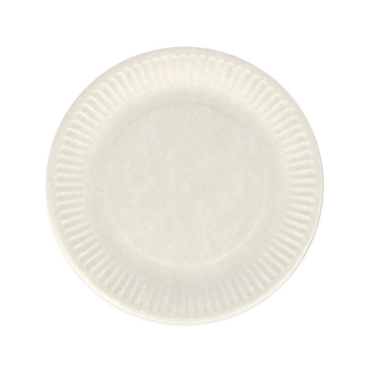 Paper Plate Biodegradable White 18 cm (100 Units)
