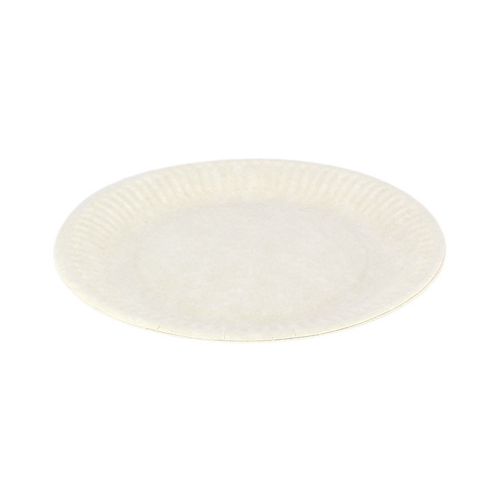 Paper Plate Biodegradable White 18 cm (100 Units)
