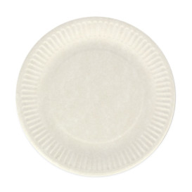 Paper Plate Biodegradable White 18 cm (1000 Units)
