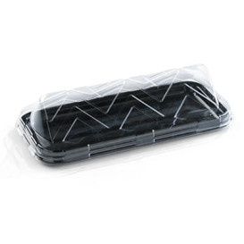 Plastic Platter Rectangular Shape Marble 35X16 cm (50 Units)