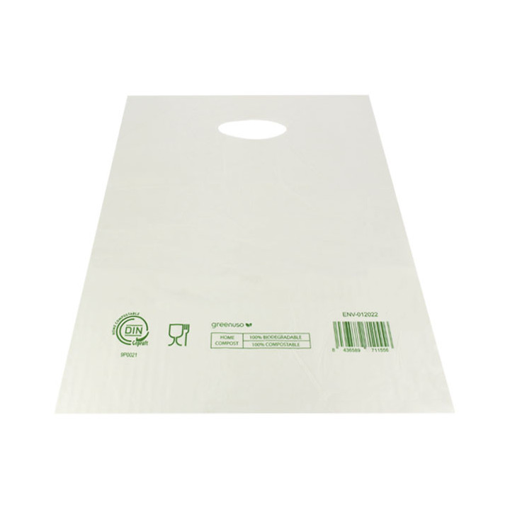 Die-Cut Handle Plastic Bags Home Compost “Classic” 30x40cm (100 Units)