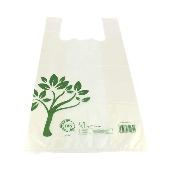 Plastic T-Shirt Bag Home Compost “Be Eco!” 40x50cm (100 Units) 