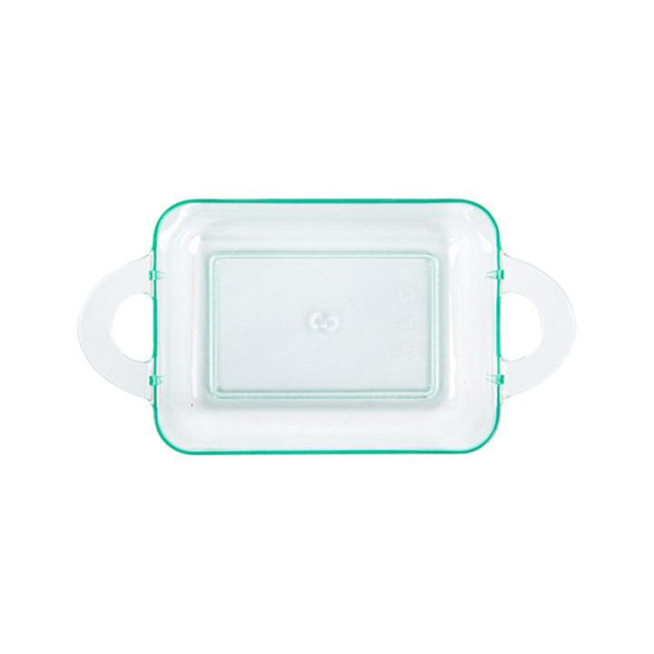 Plastic Container PS with Handles Water Green 9,6x5x3,5cm (24 Units)