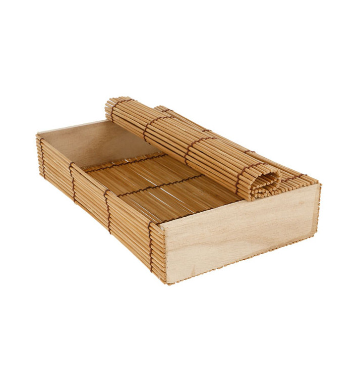 Bamboo Sushi Container 23x13x4,5cm (1 Unit)