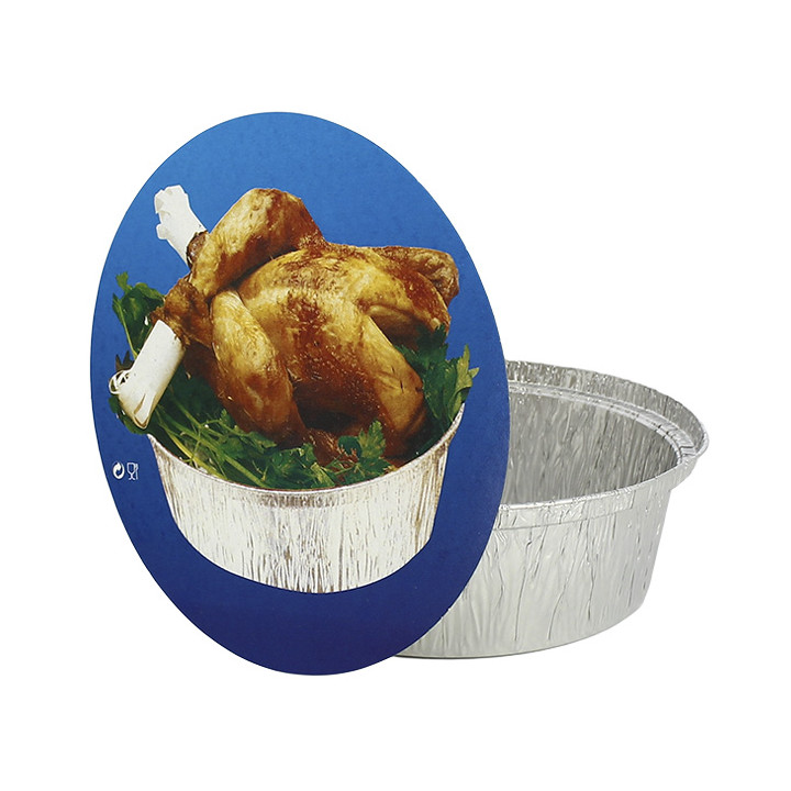 Paper Lid for Foil Pan Round Shape 935 and 1400ml (125 Units)  