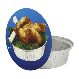 Paper Lid for Roast Chicken Round Shape 935 and 1400ml (500 Units)