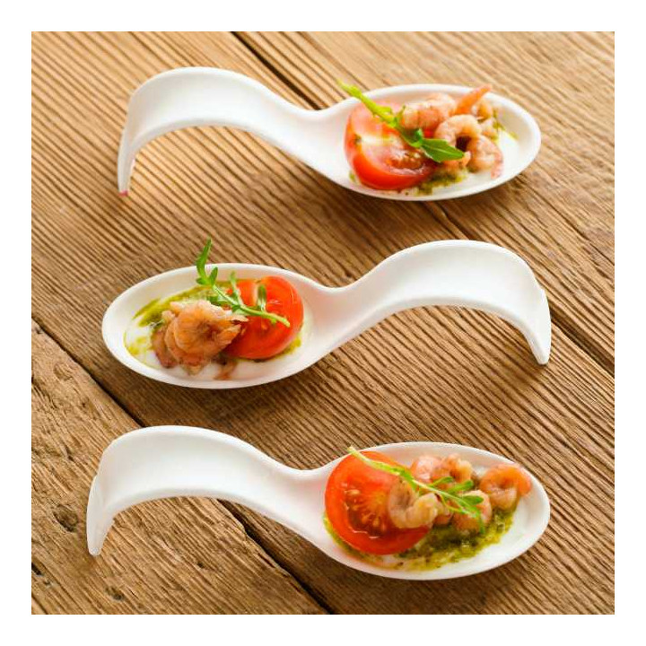 Sugarcane Tasting Mini Spoon White 12x4cm (600 Units)